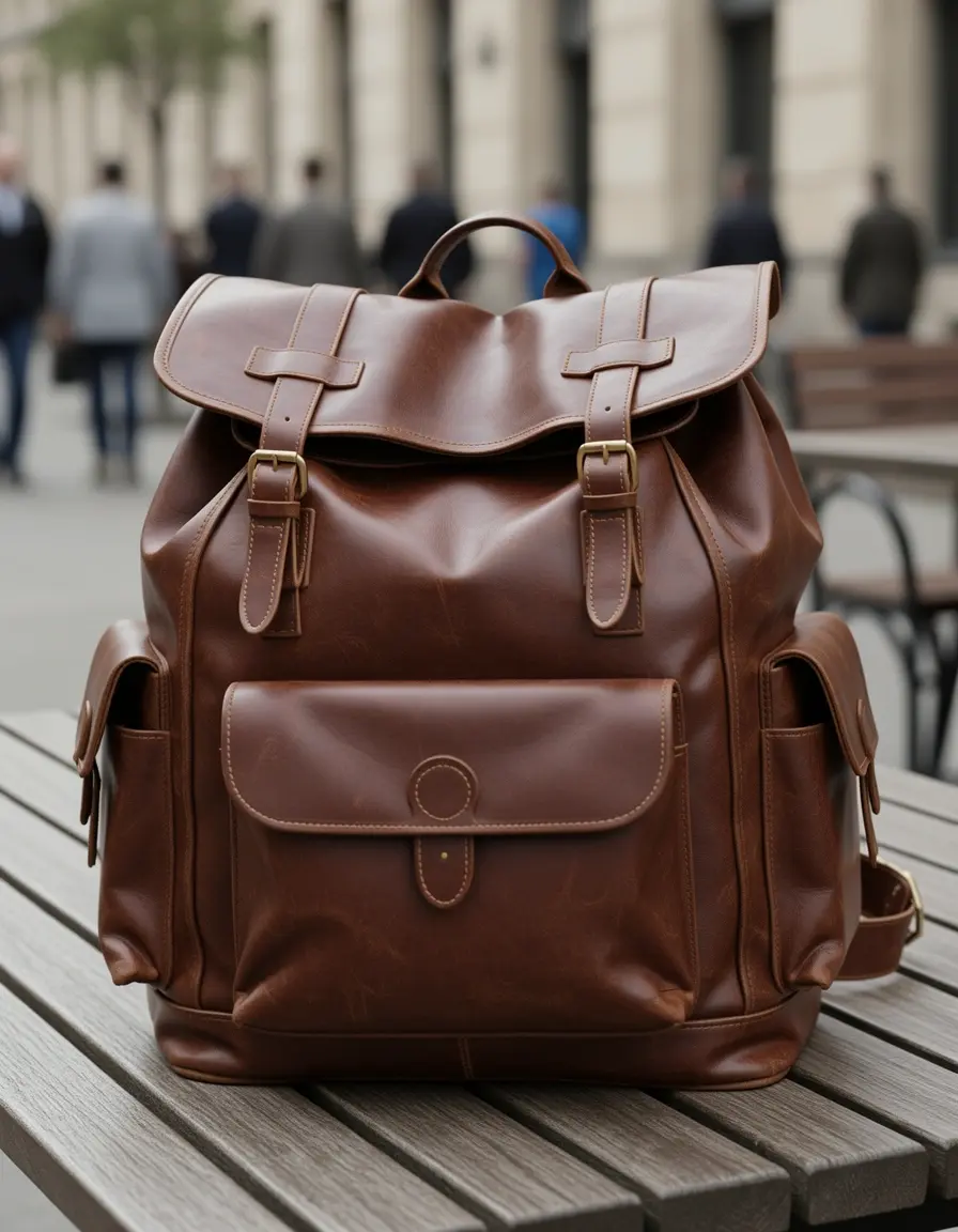Travel Leather Rucksack - geräumiger Reiserucksack aus Leder