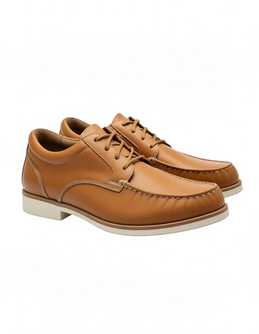Casual Leder Sneaker in Braun