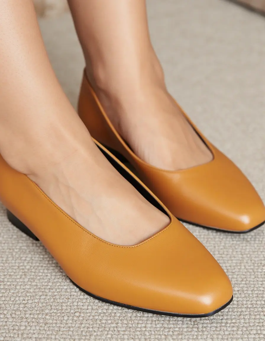 Low Cut Tan Lederschuhe Damen