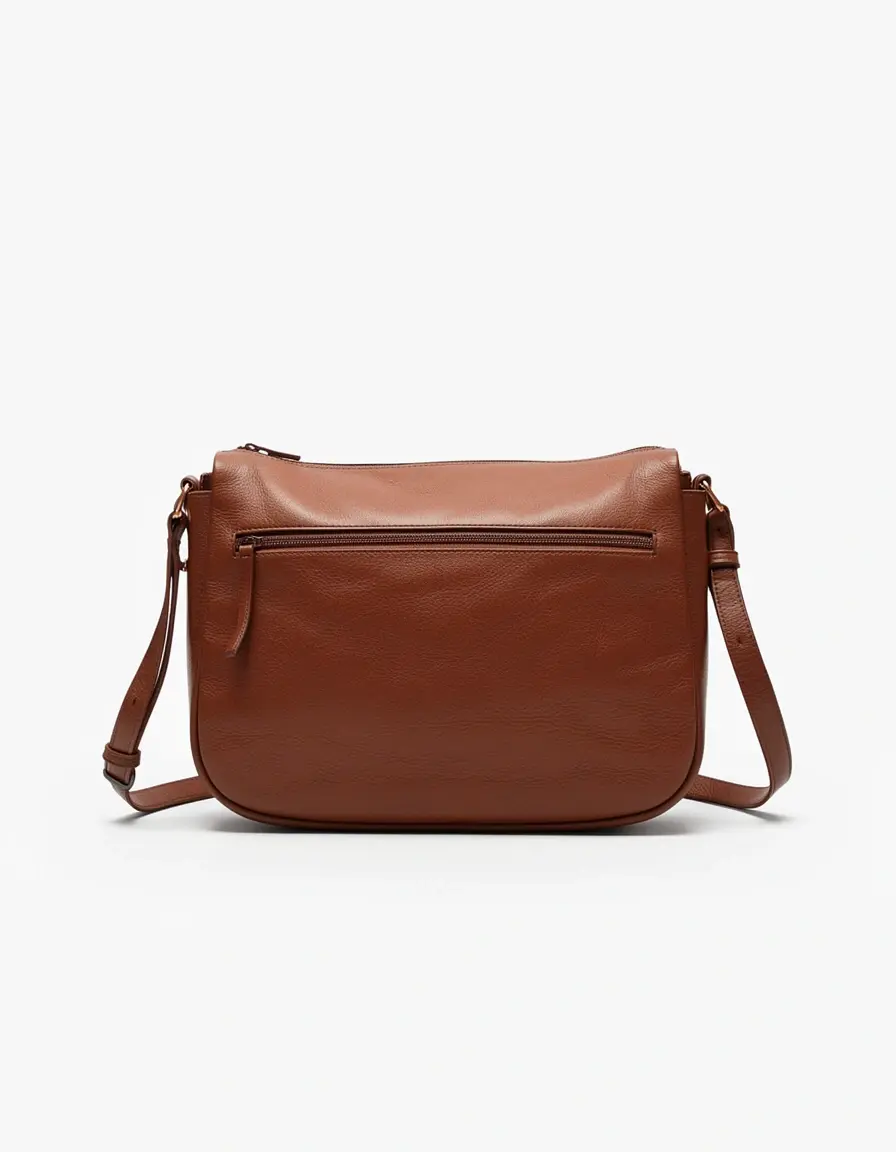 Braune Umhängetasche Damen Leder Sling Bag aus weichem Material