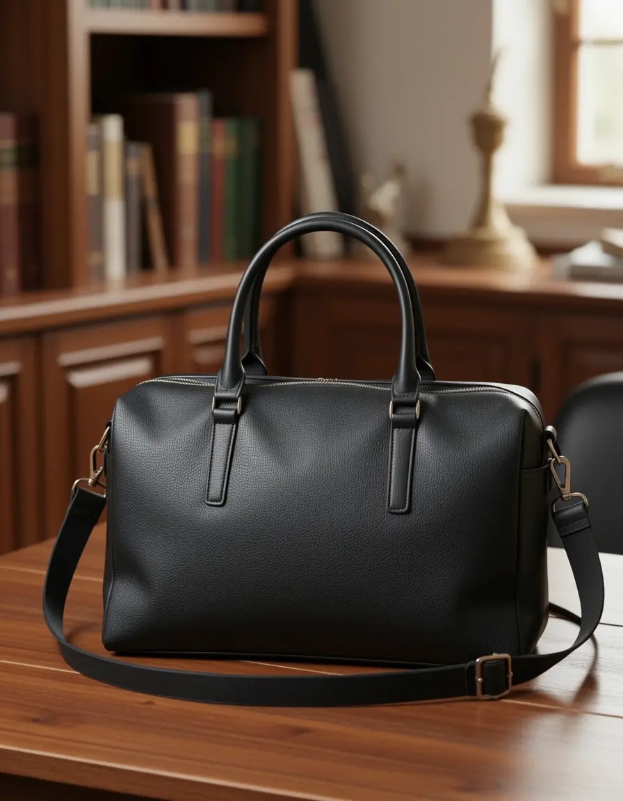 Schwarze Casual Leather Umhängetasche für den täglichen Gebrauch