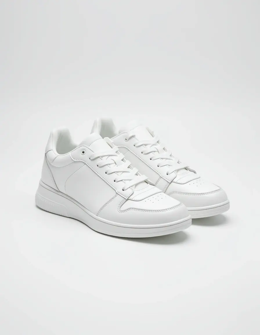 Sportliche weiße Leder Sneaker Damen atmungsaktiv
