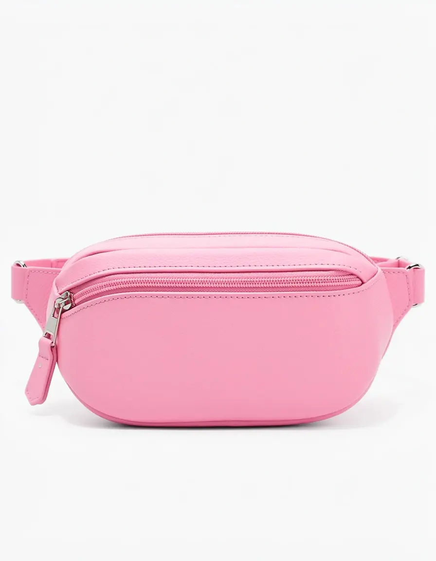 Rosa Mini-Bauchtasche Damen Leder für minimalistischen Stil