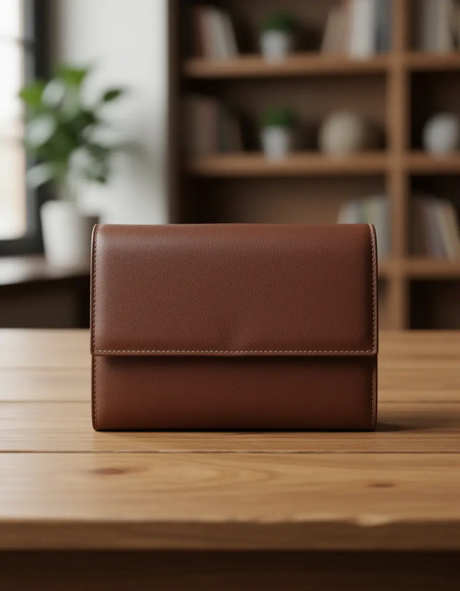 Damen Bifold Lederbörse in klassischem Design