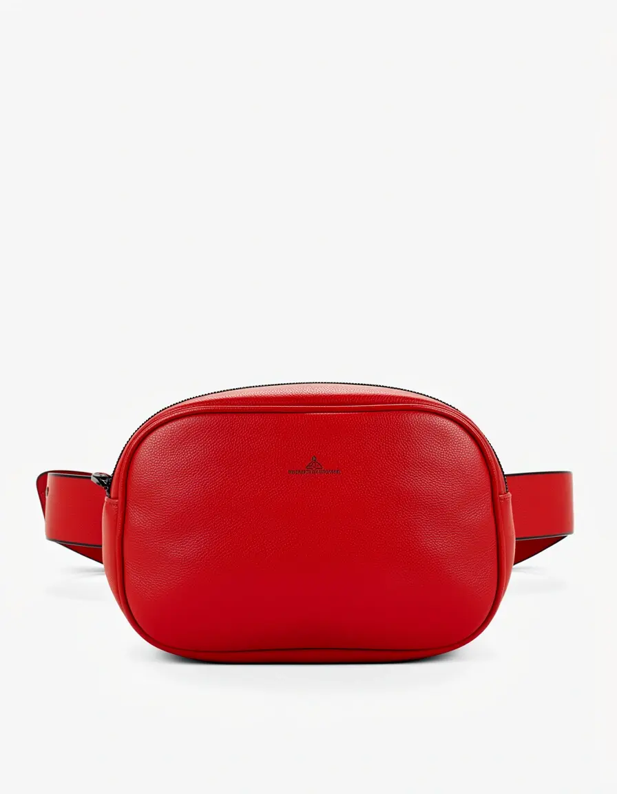 Rote Gürteltasche aus Leder für Damen als modisches Statement