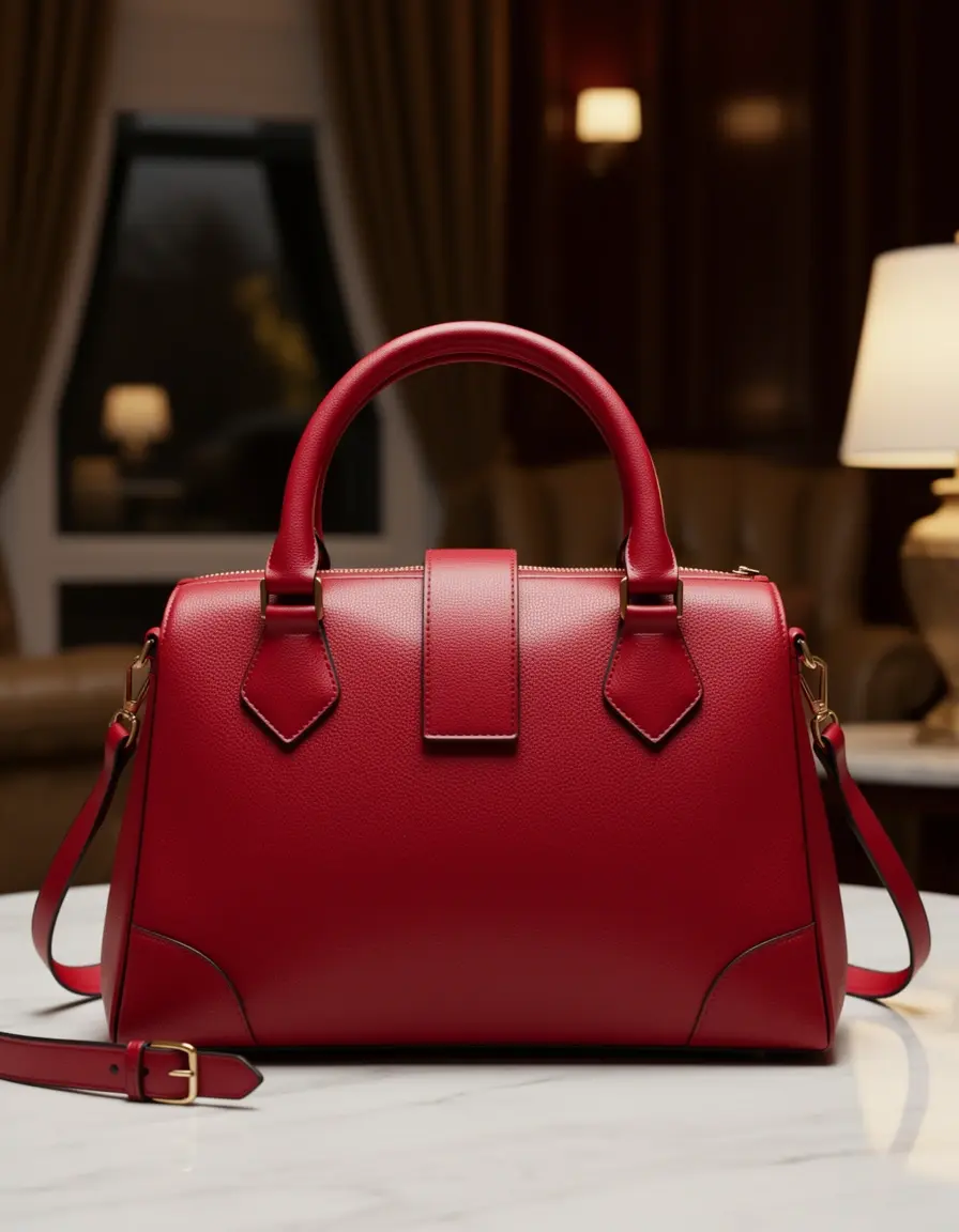 Rote Designer Damen Leder Umhängetasche für luxuriöse Looks