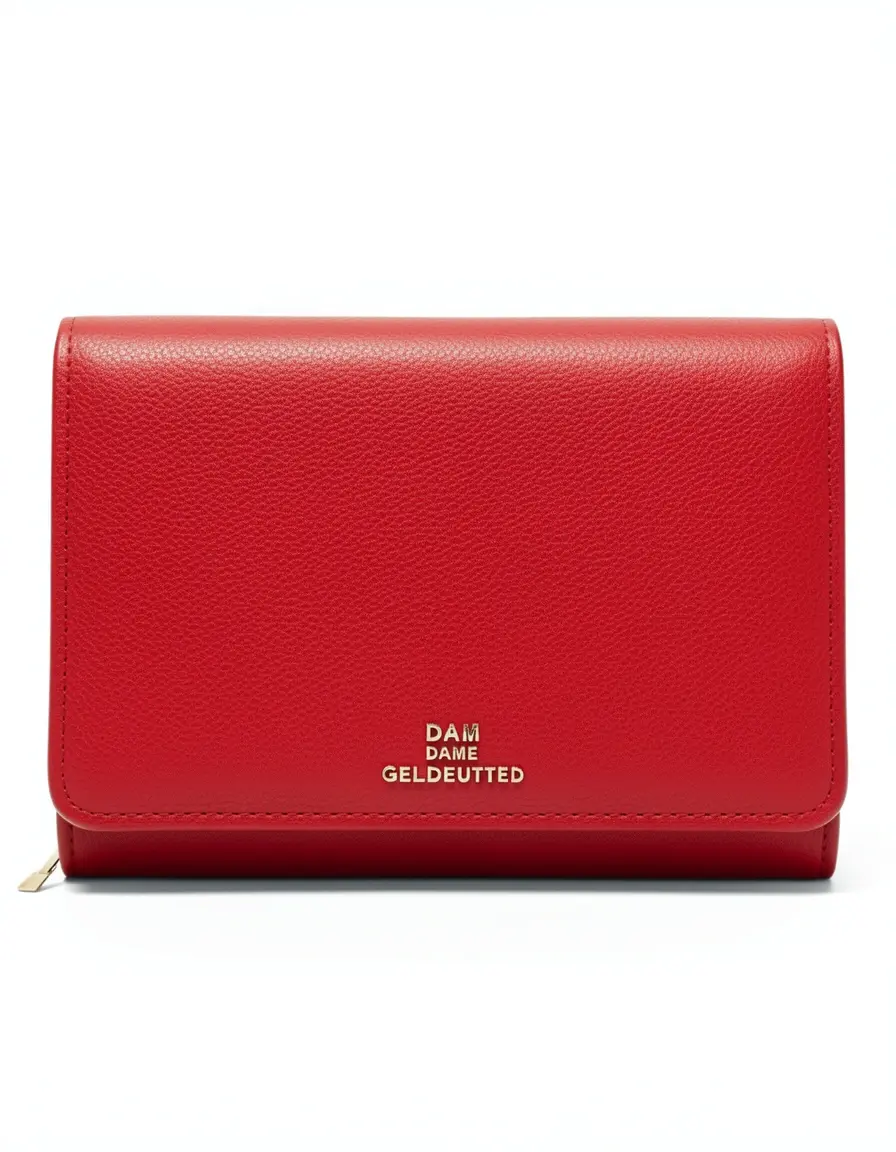 Rote Leder Clutch Geldbörse für Damen