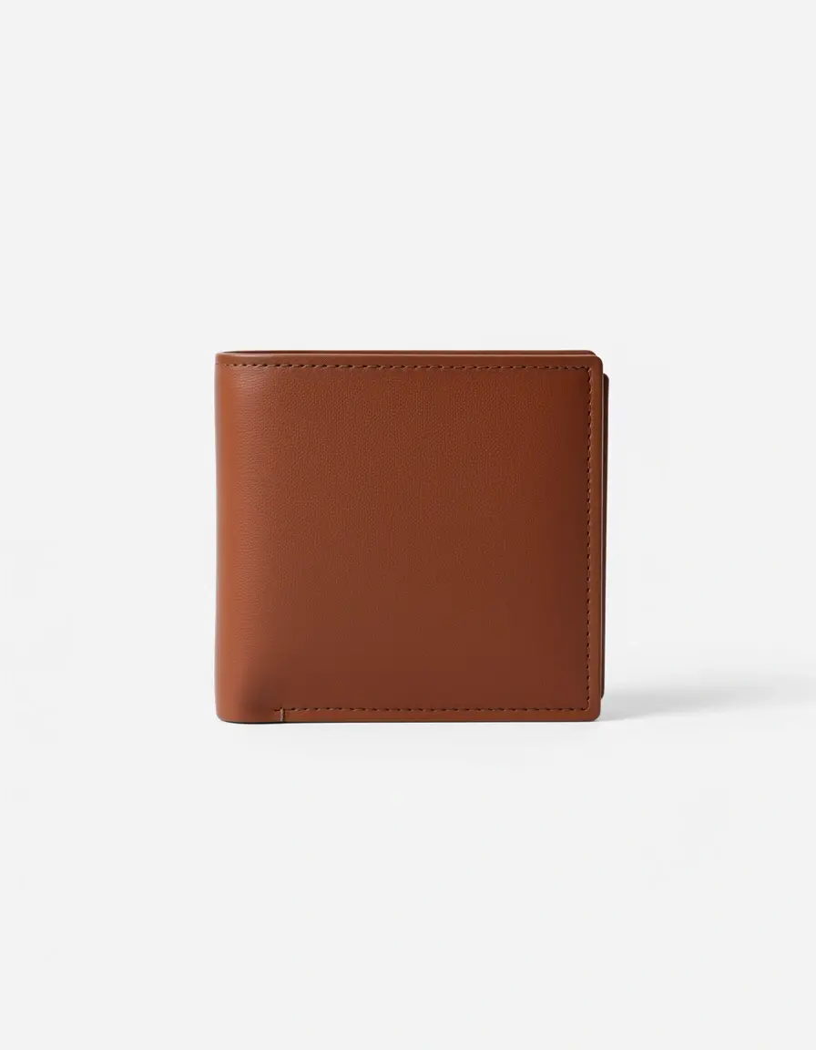 Minimalistischer brauner Damen Leder Geldbeutel