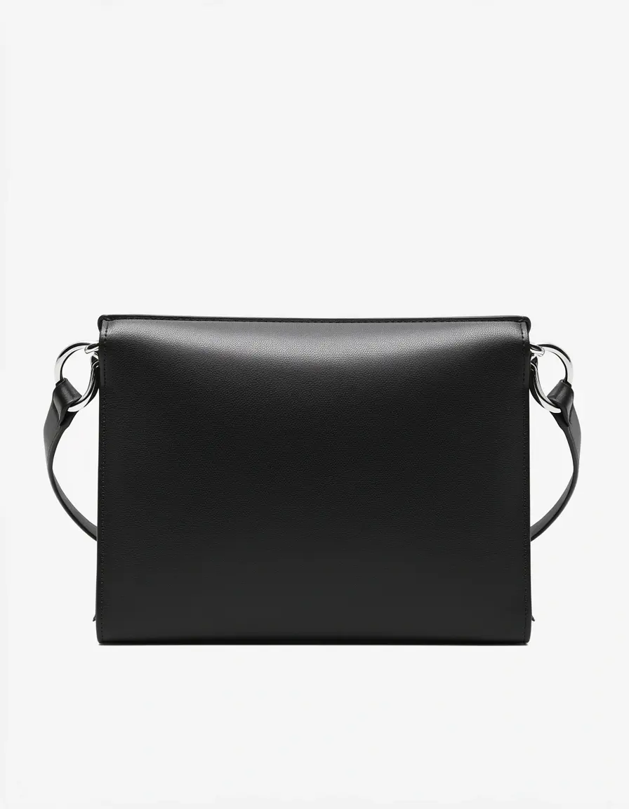 Schwarzes schlankes Leder Portemonnaie