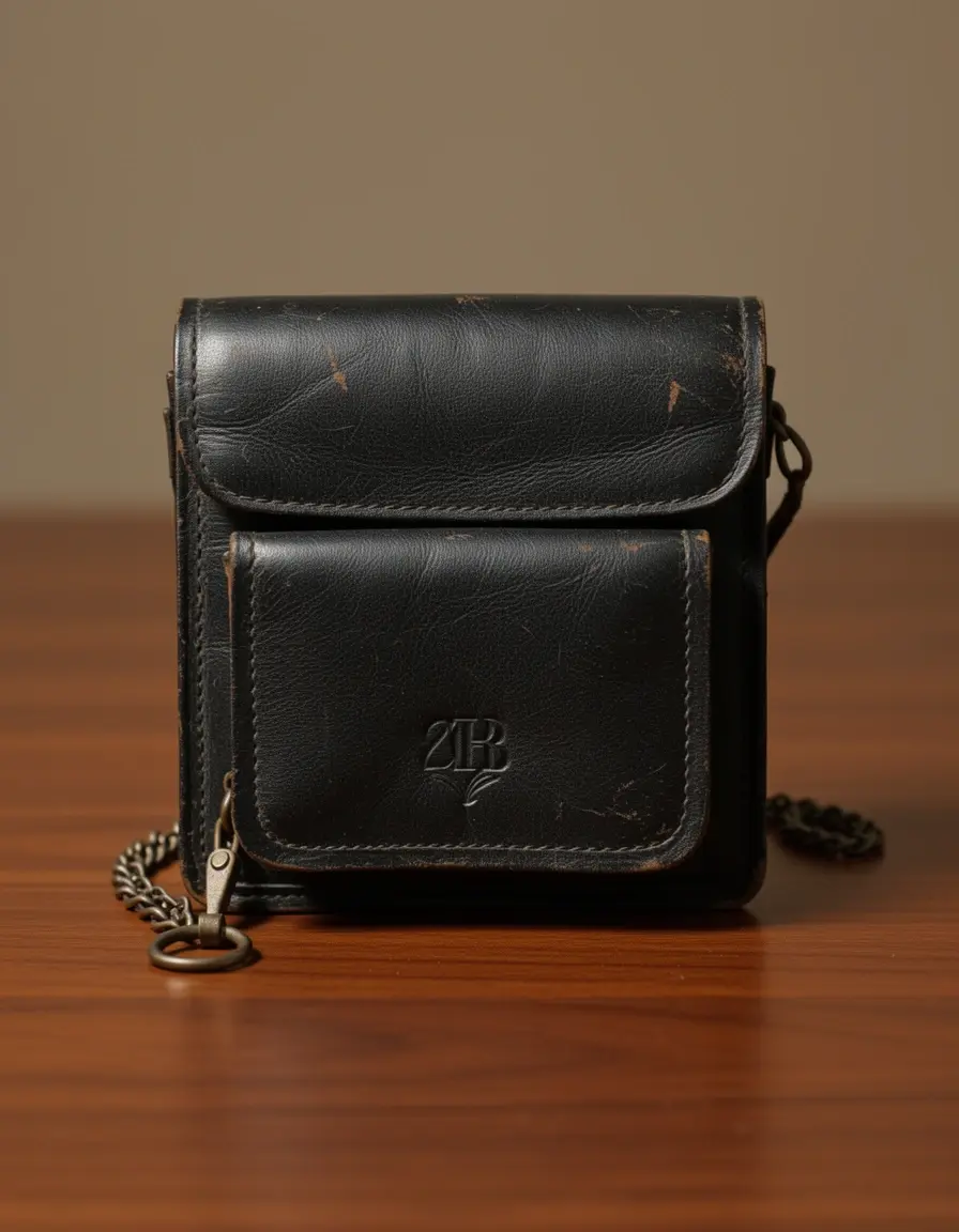 Vintage schwarze Herren Geldbörse