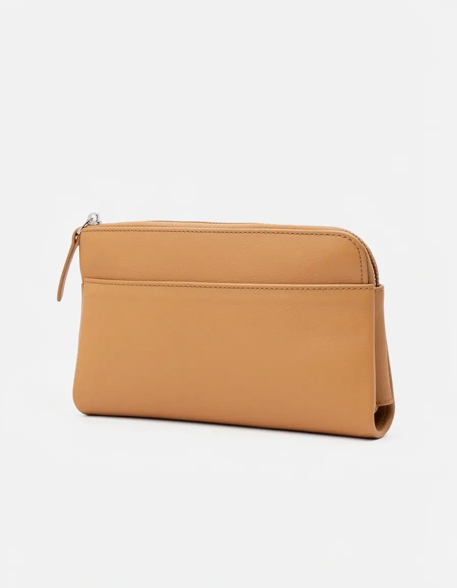 Minimalistische helle Ledergeldbörse