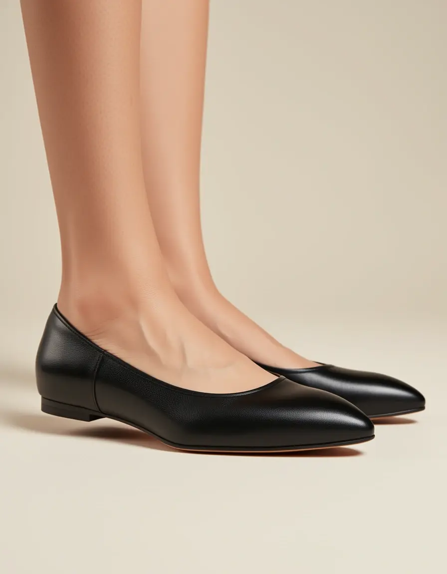 Formale schwarze Damen Halbschuhe aus Leder