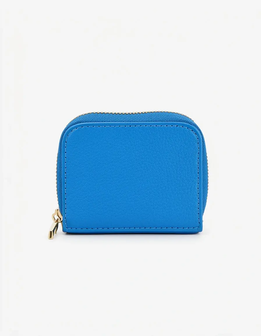 Kleine blaue Leder Münzbörse