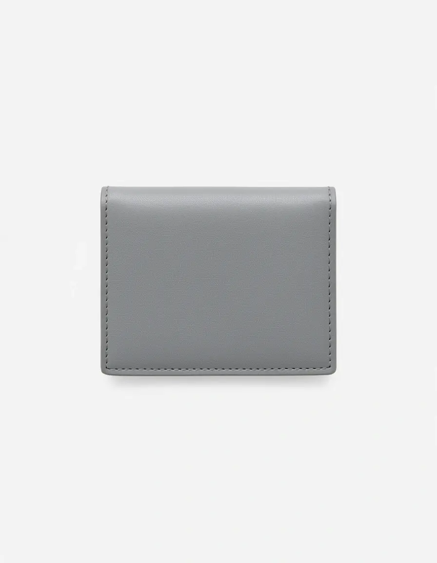 Minimalistisches graues Leder Portemonnaie