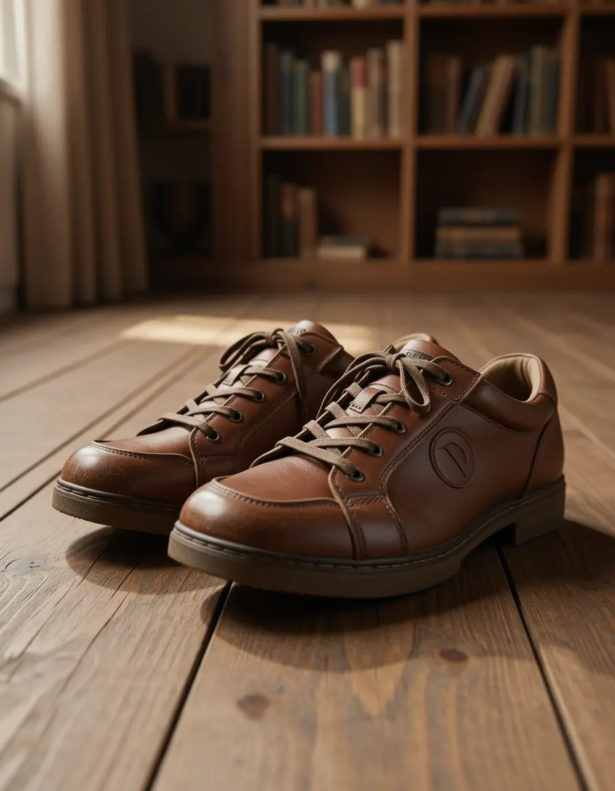 Vintage Style Leder Sneaker Herren in dunklem Braun