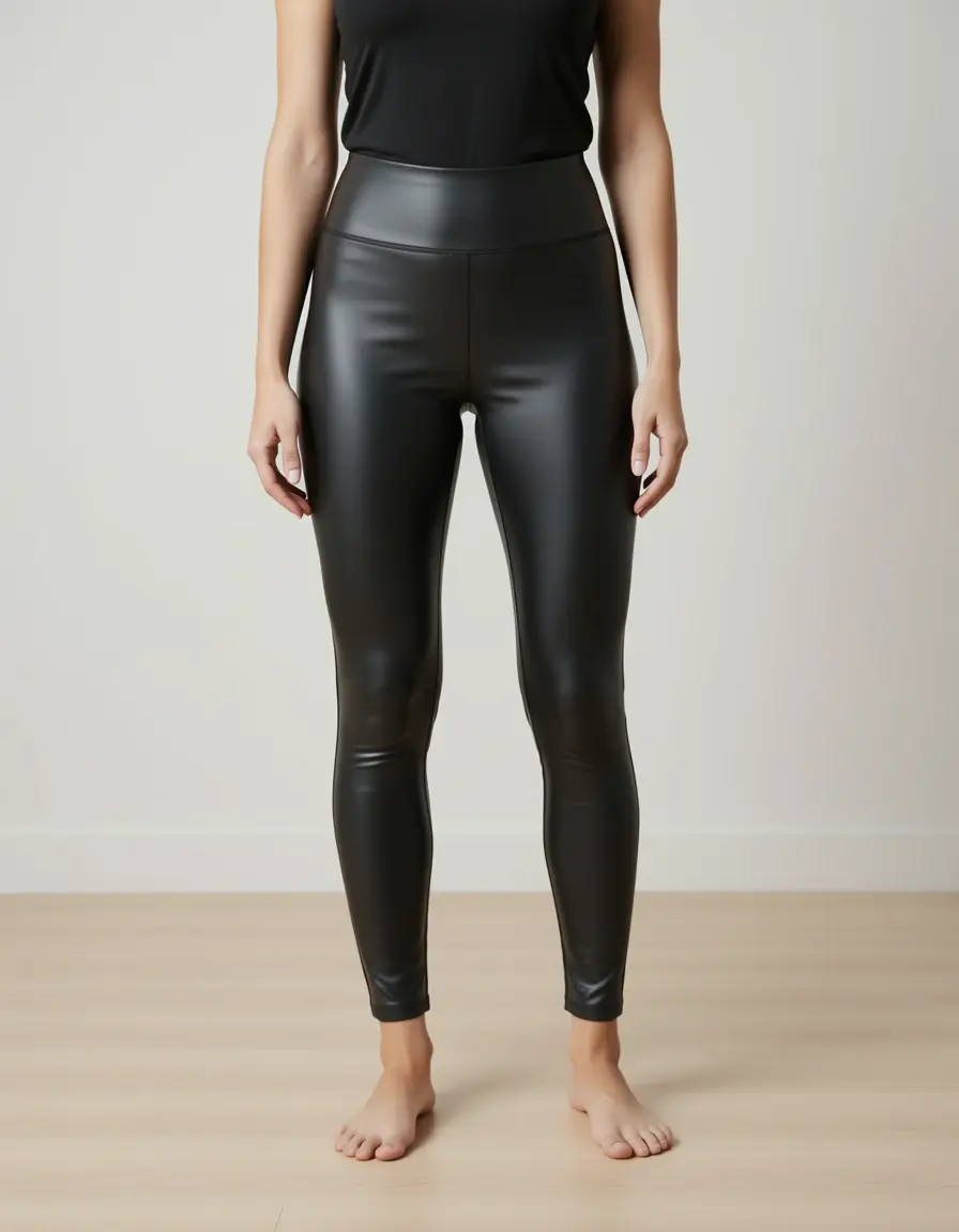 Matte Leder Leggings für einen dezenten Look