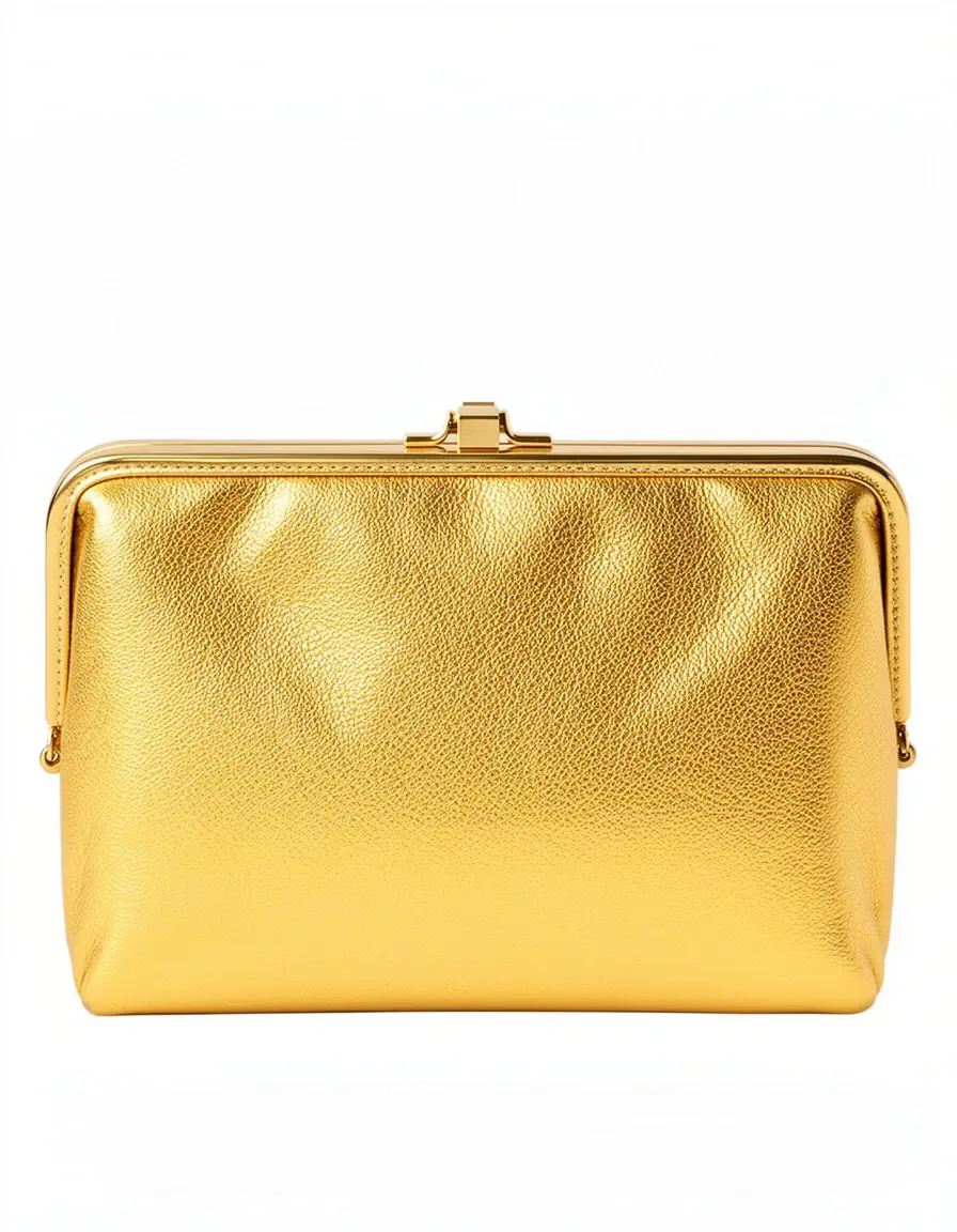 Goldene Luxus Damen Geldbörse aus Leder