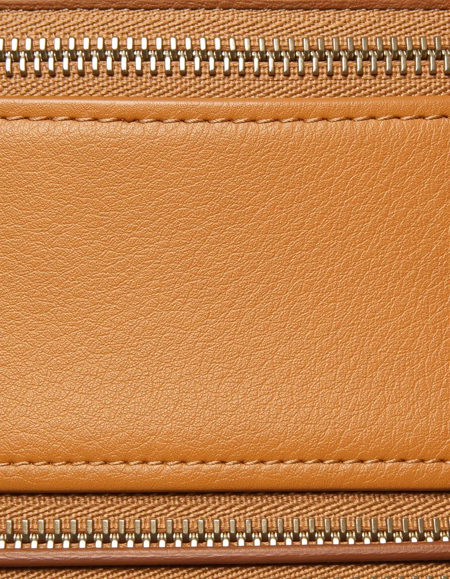 Ledergeldbörse mit Münzfach und Reißverschluss