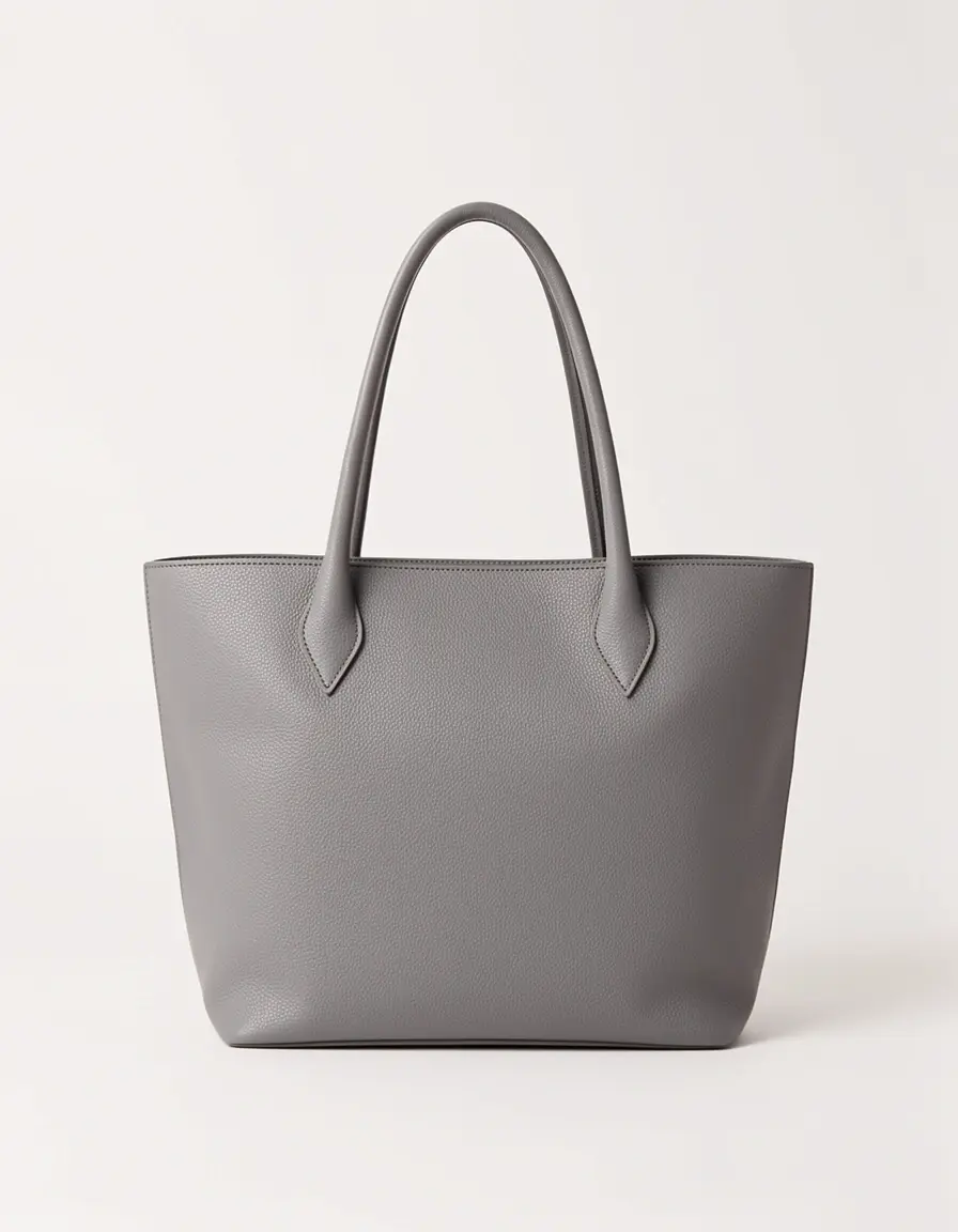 Graue Leder Tote Handtasche Damen Leder Business