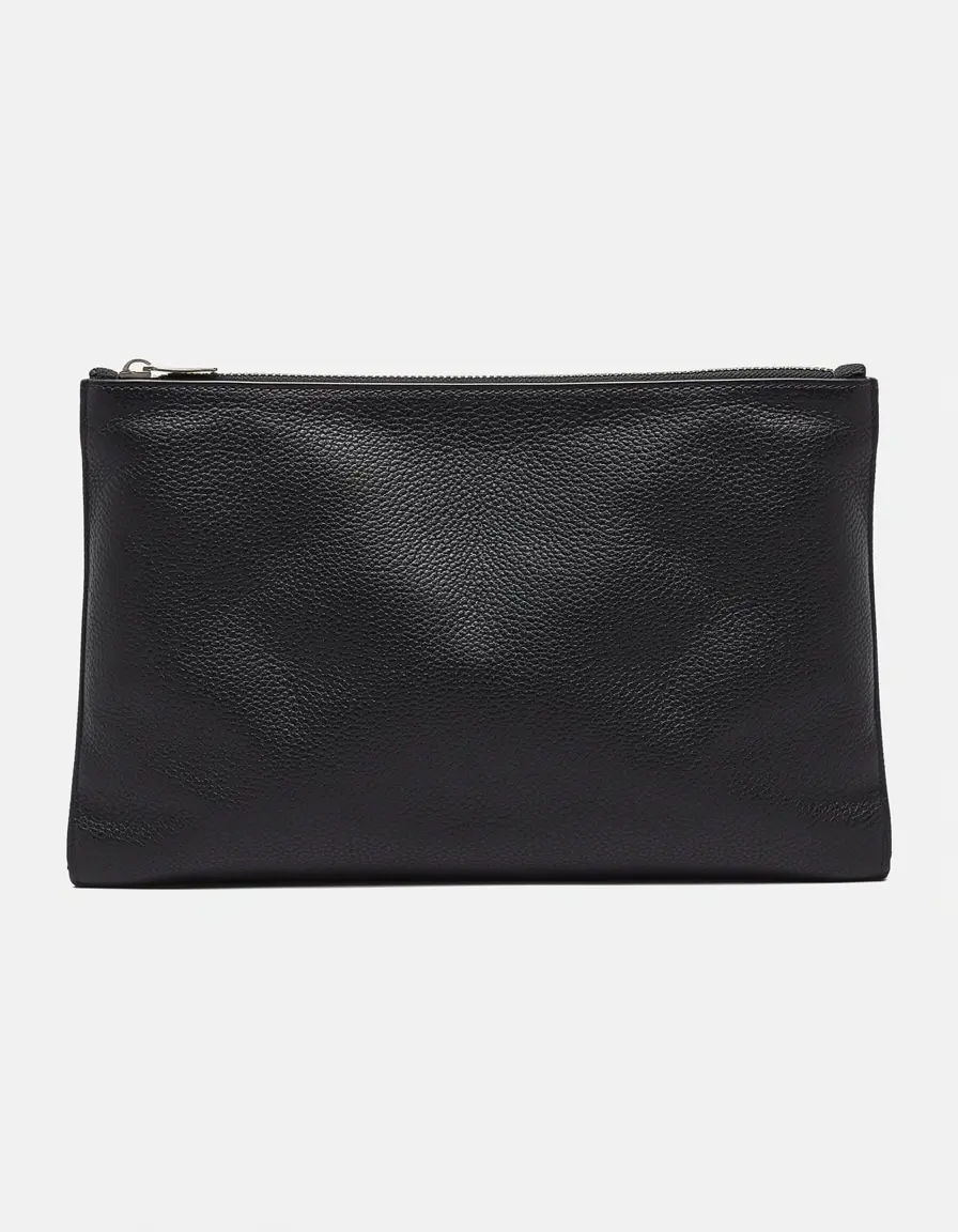 Schwarze Leder Clutch Handtasche Damen Leder Abendtasche