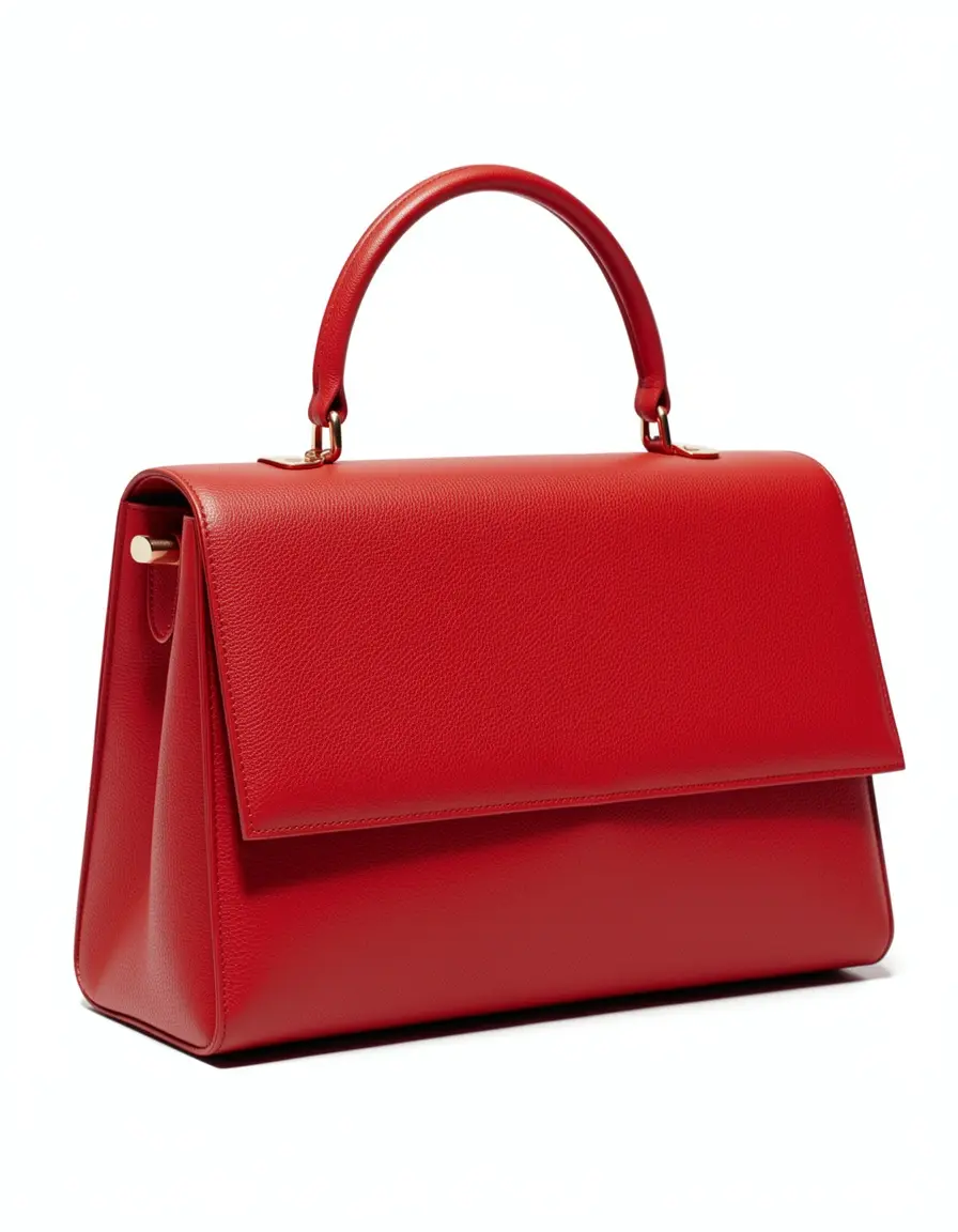Rote Fashion Lederhandtasche als Statement-Accessoire