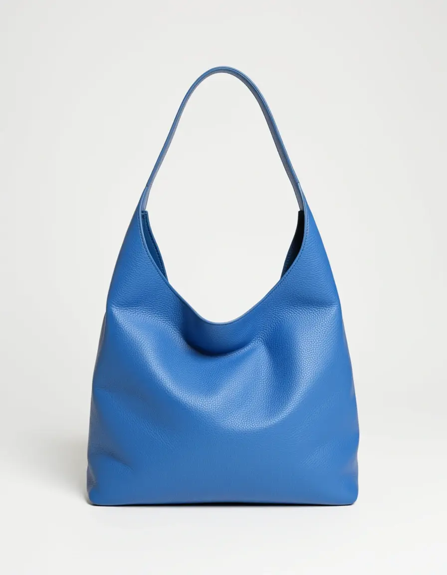 Lässige blaue Handtasche Leder für Freizeit-Outfits