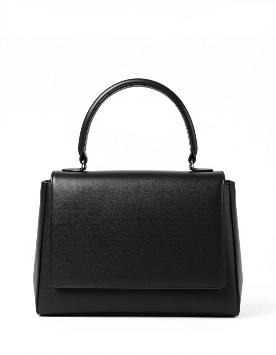 Elegante schwarze Business Lederhandtasche mit stabiler Struktur