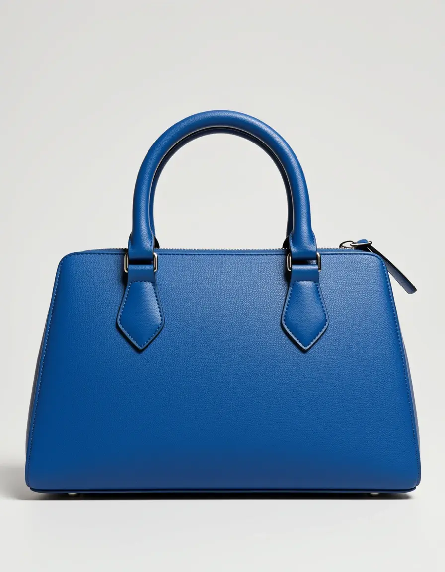 Blaue Luxus Lederhandtasche für Damen