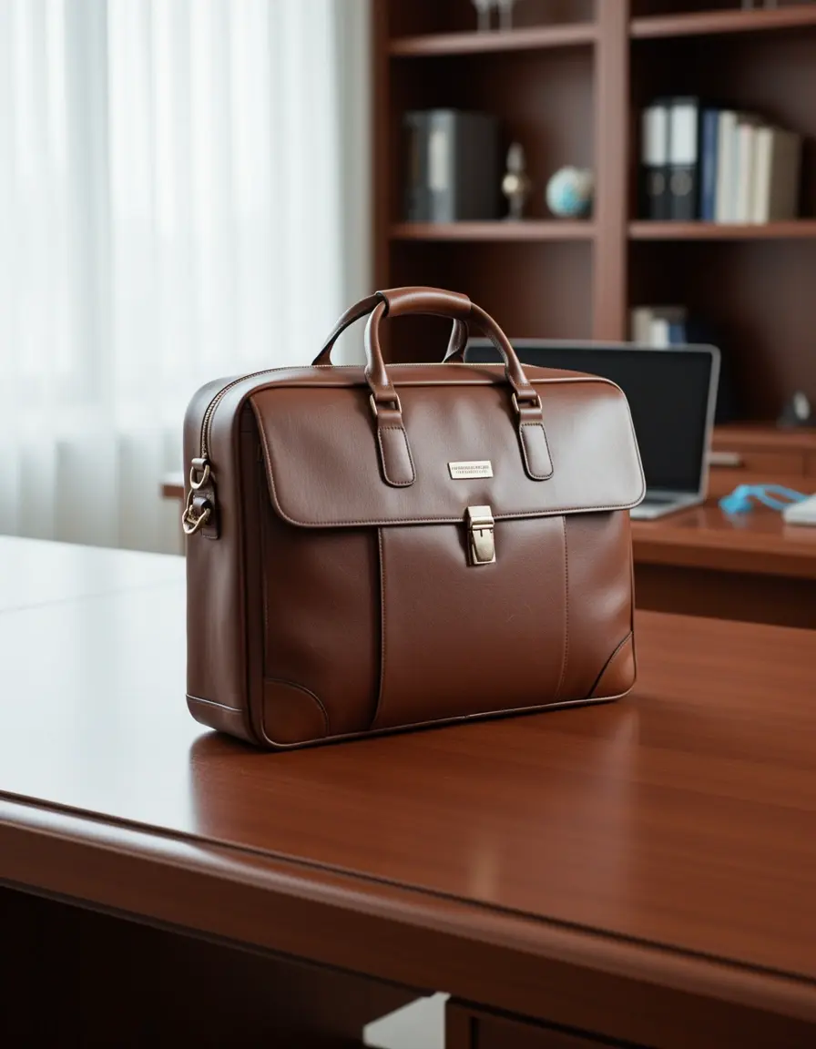 Braune Business Messenger Tasche aus hochwertigem Leder für Herren