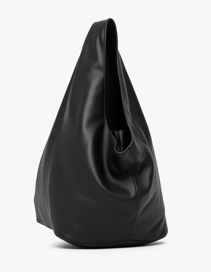 Schwarze Leder Sling Tasche für Herren im modernen Design