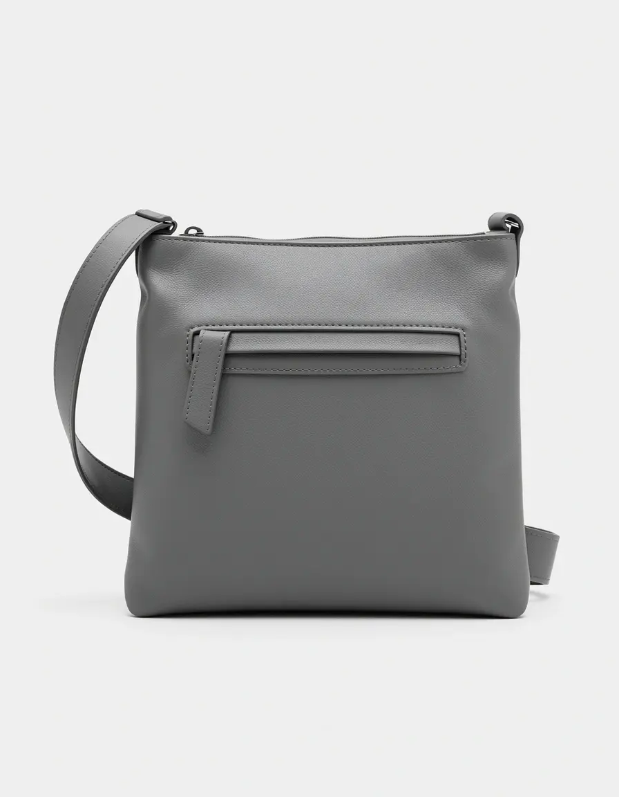 Moderne graue Crossbody Tasche aus Leder für Herren