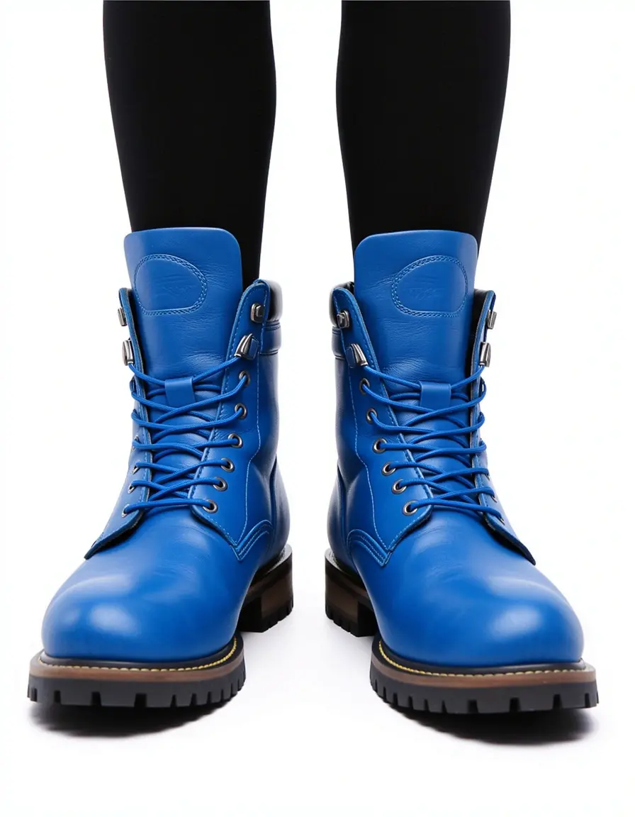 Blaue herren stiefel leder Work Boots