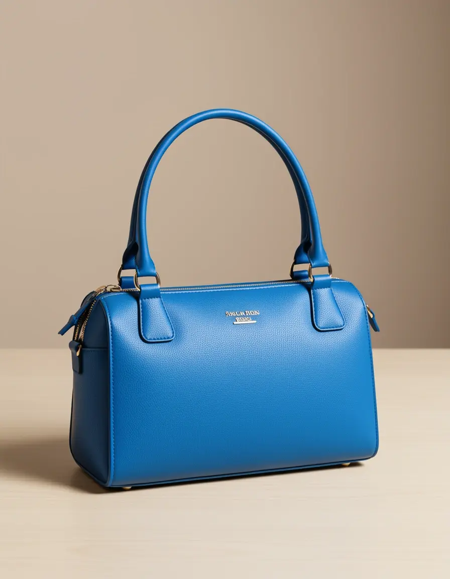 Blaue stylische Leder Umhängetasche Herren