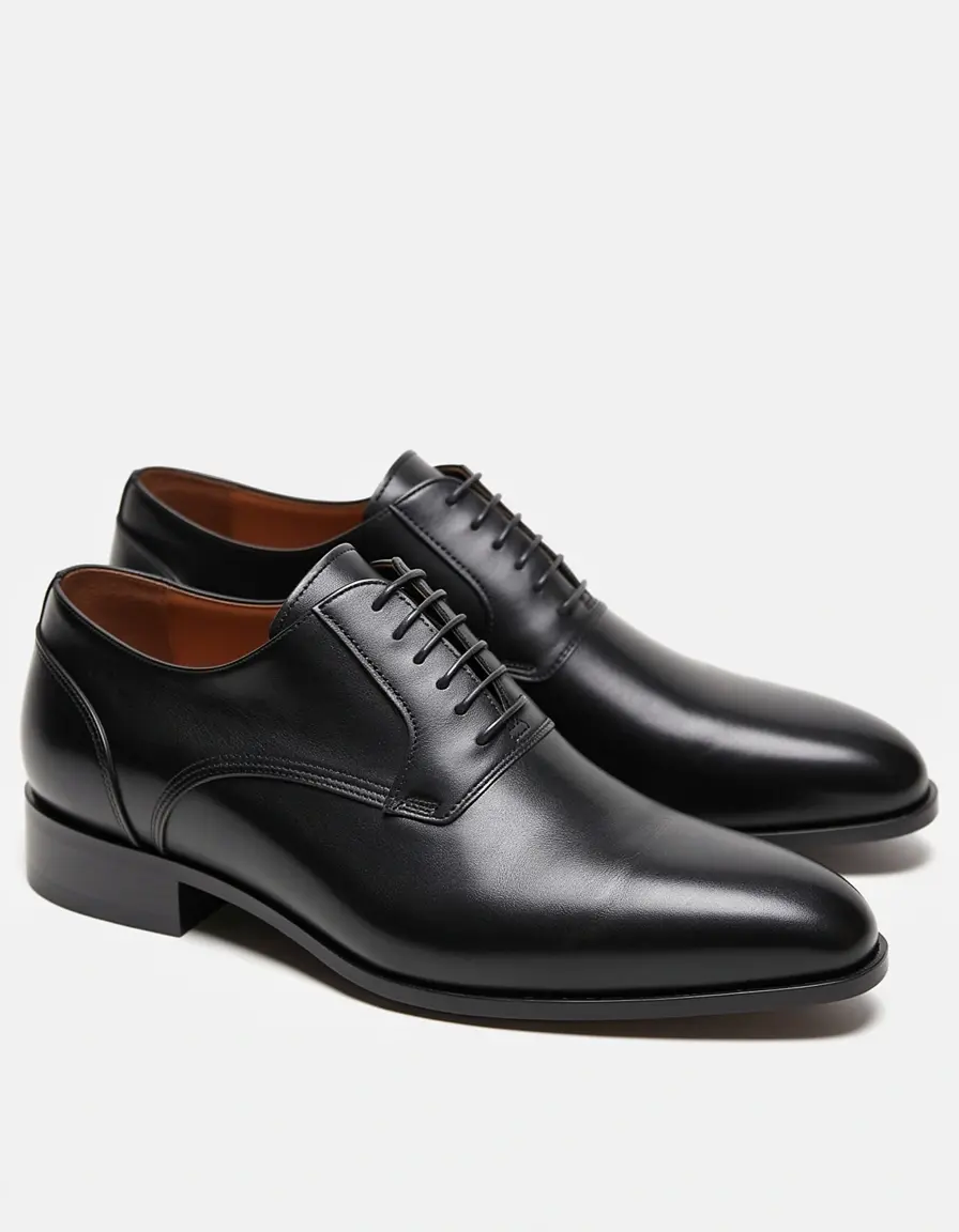 Elegante schwarze Leder Dress Shoes