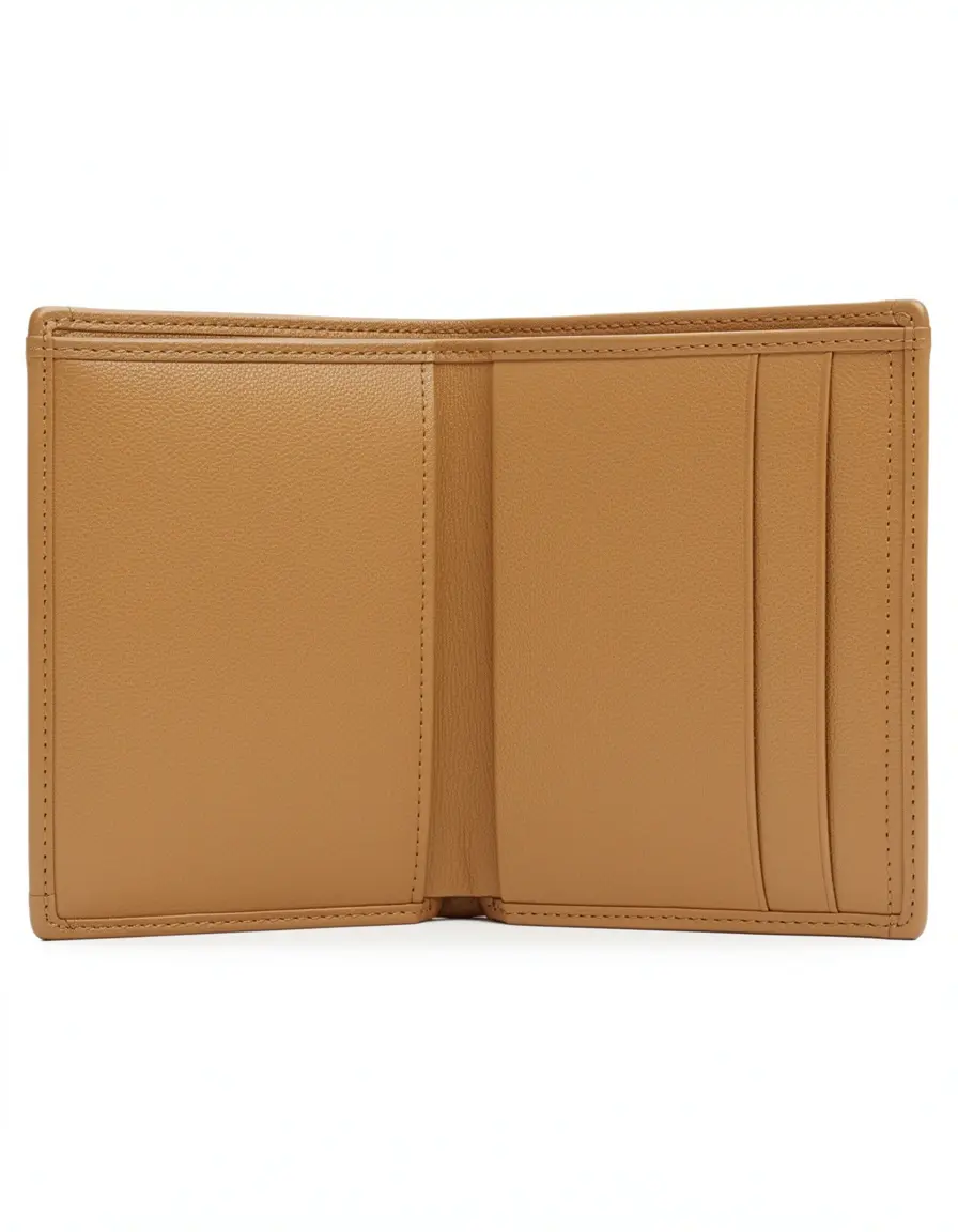 Damen Trifold Lederportemonnaie in Cognac