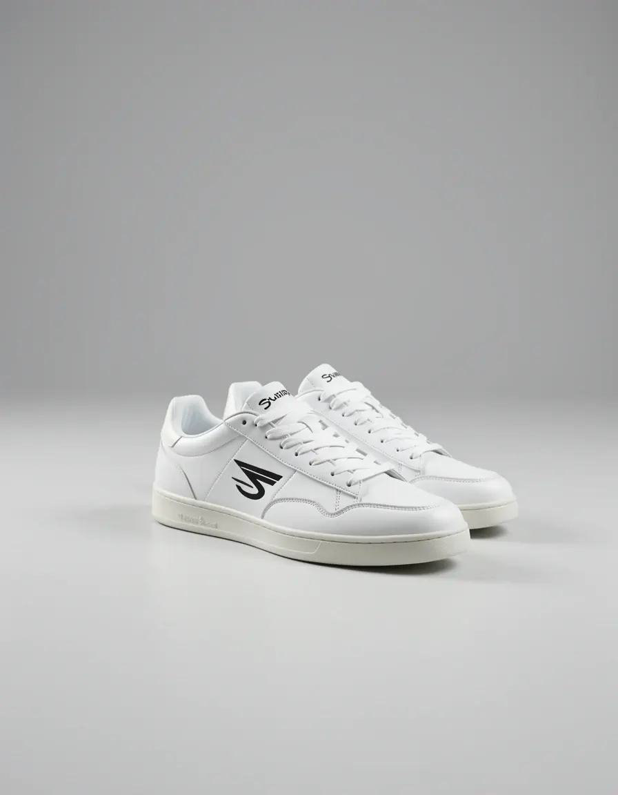 Sportliche weiße Leder Sneaker für Damen
