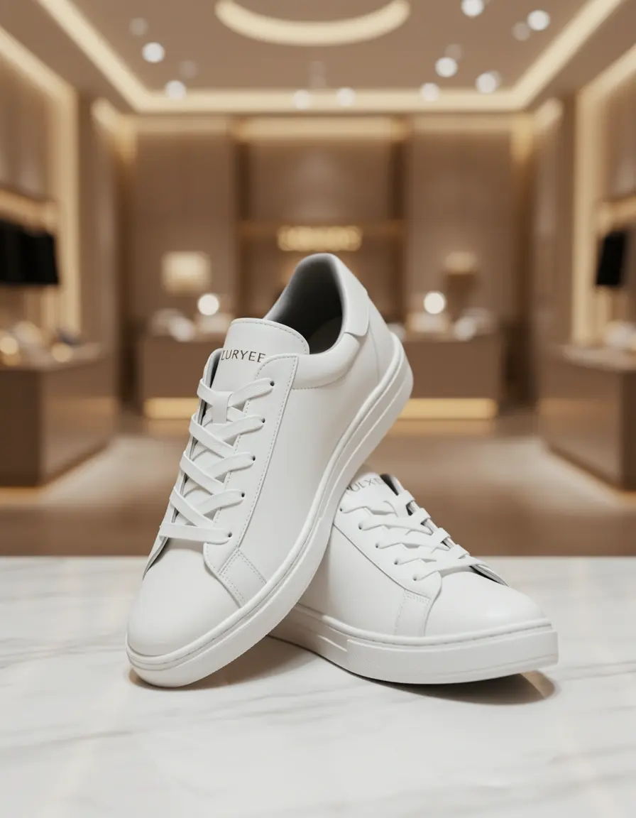 Luxus-Marke weiße Leder Sneaker für Frauen