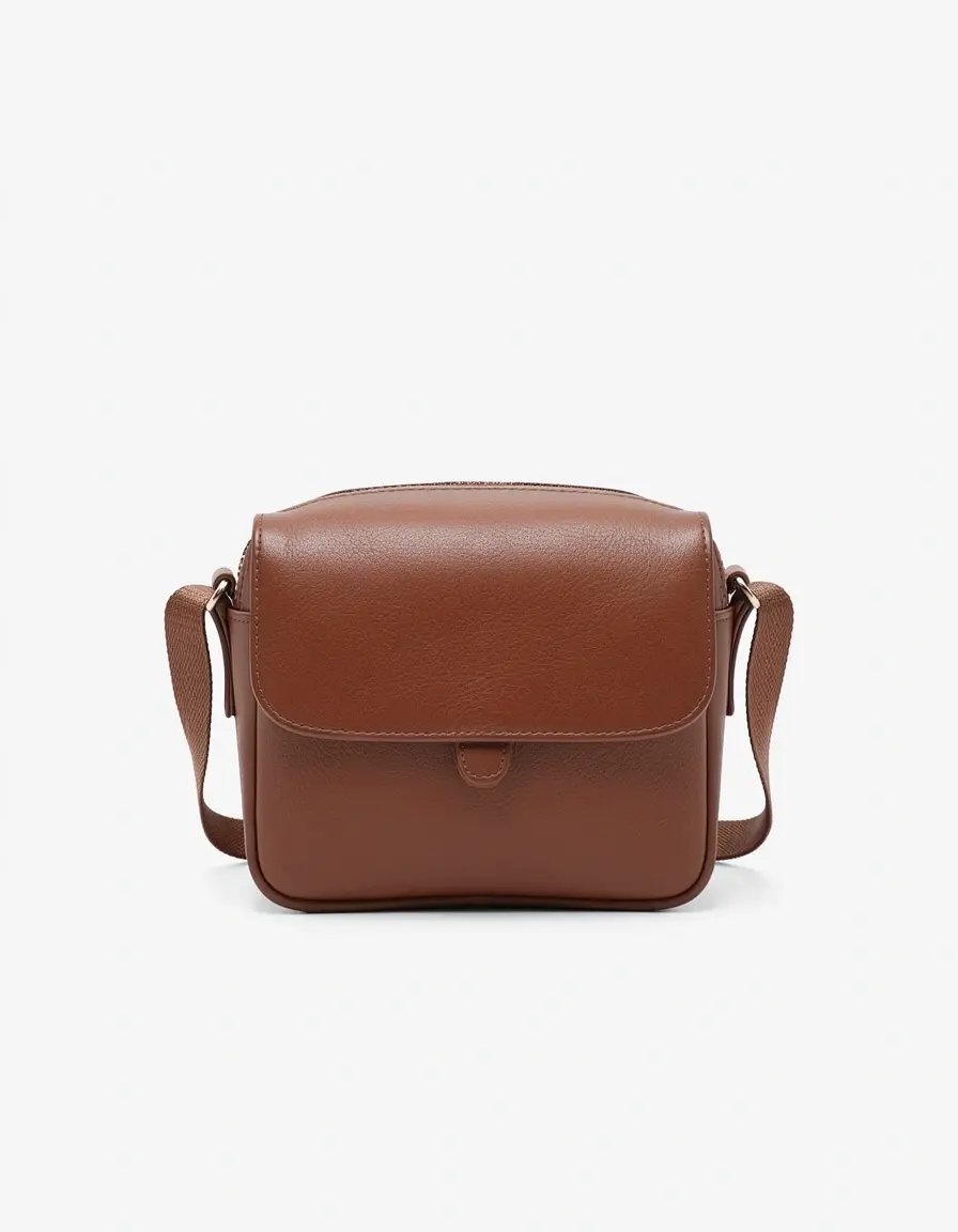 Kleine braune Ledertasche Herren Sling Bag