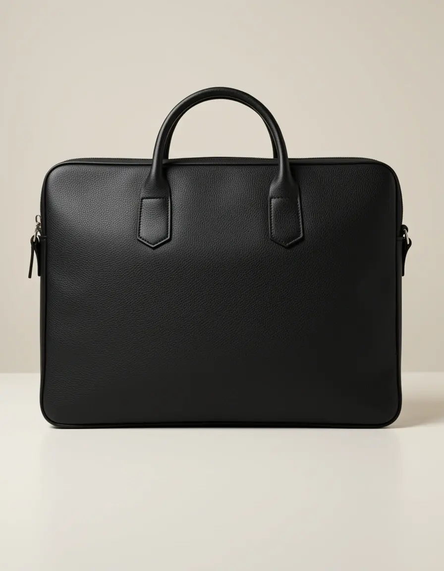 Schwarze Ledertasche Herren Laptoptasche