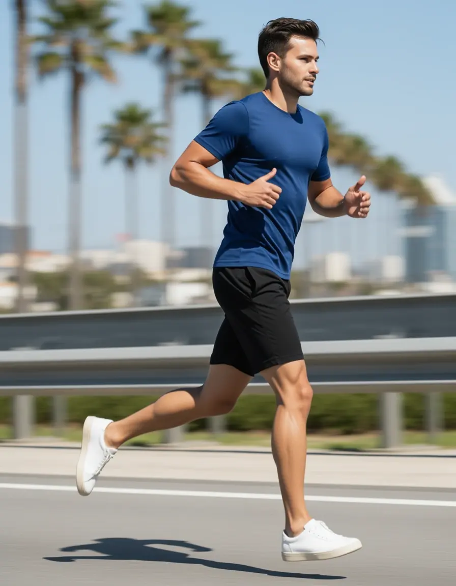 Weiße Laufschuhe aus Leder für Damen