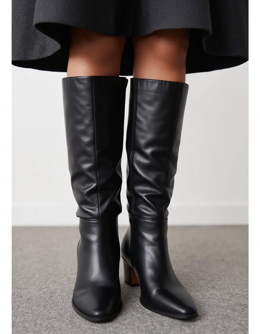 Elegante schwarze Dress Stiefel Herren Leder für formelle Anlässe