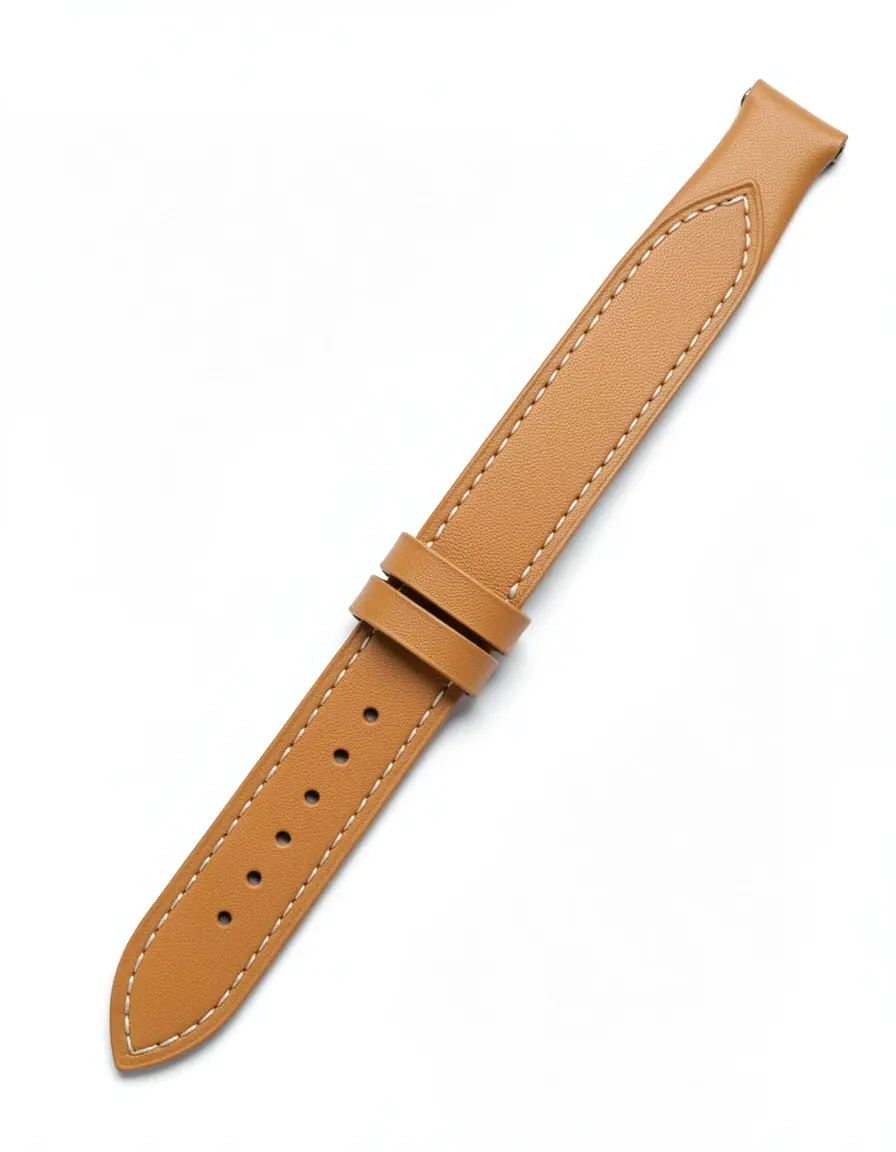 Hellbraunes Leder-NATO-Armband im Vintage-Stil