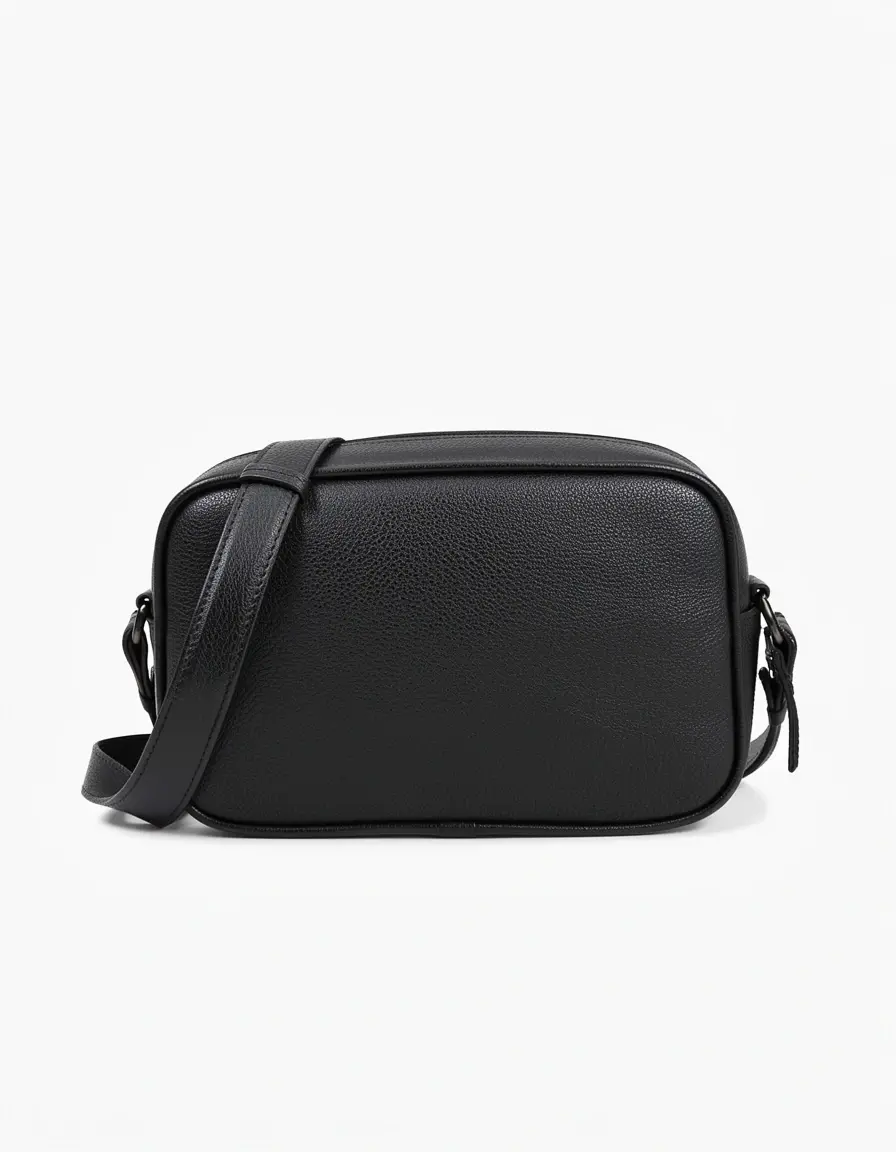 Kleine schwarze Umhängetasche Leder in eleganter Optik