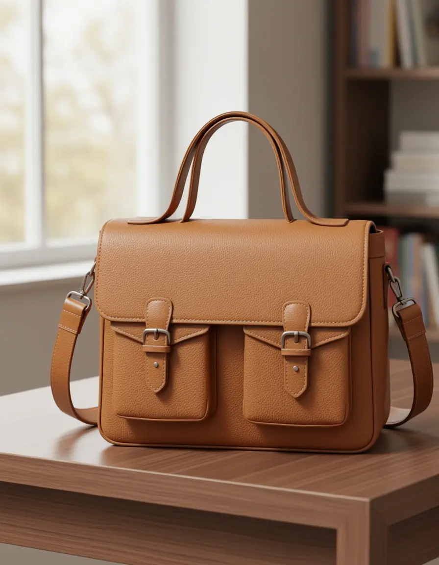 Tan Messenger Umhängetasche Leder für den Alltag