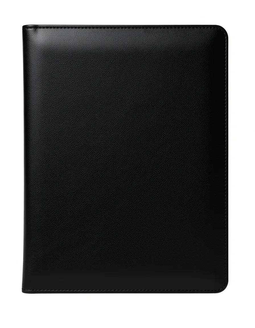 Schwarzes Notizbuch mit hochwertigem PU Leder Cover