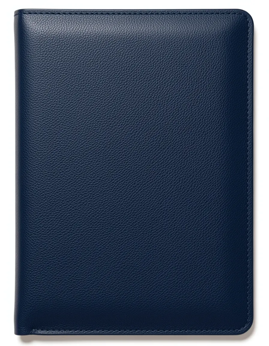 Dunkelblaue Portfolio Ledertasche für Herren