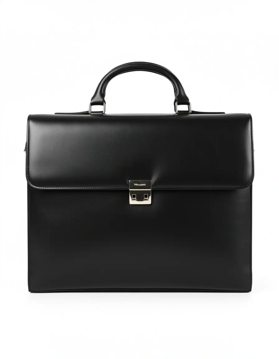 Schlanke schwarze Herren Ledertasche