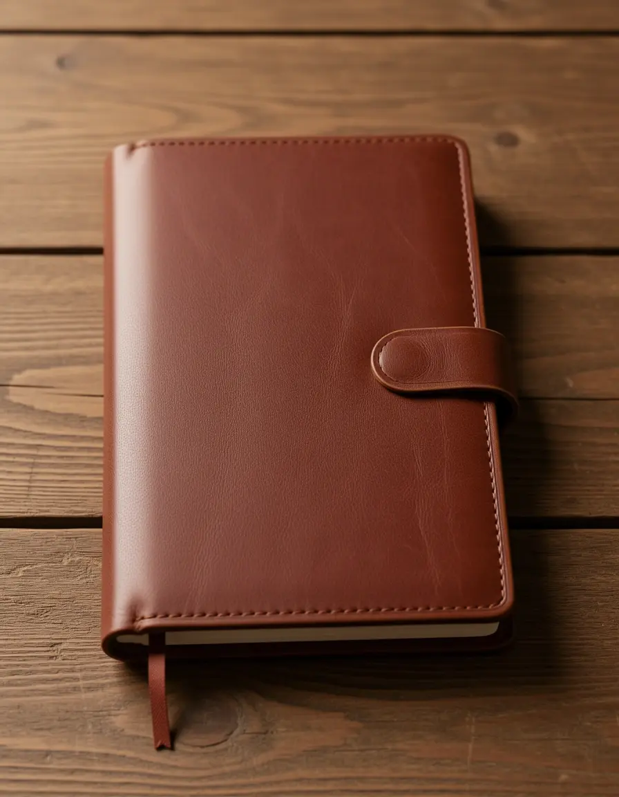 Rustikales Leder-Notizbuch mit Bindung