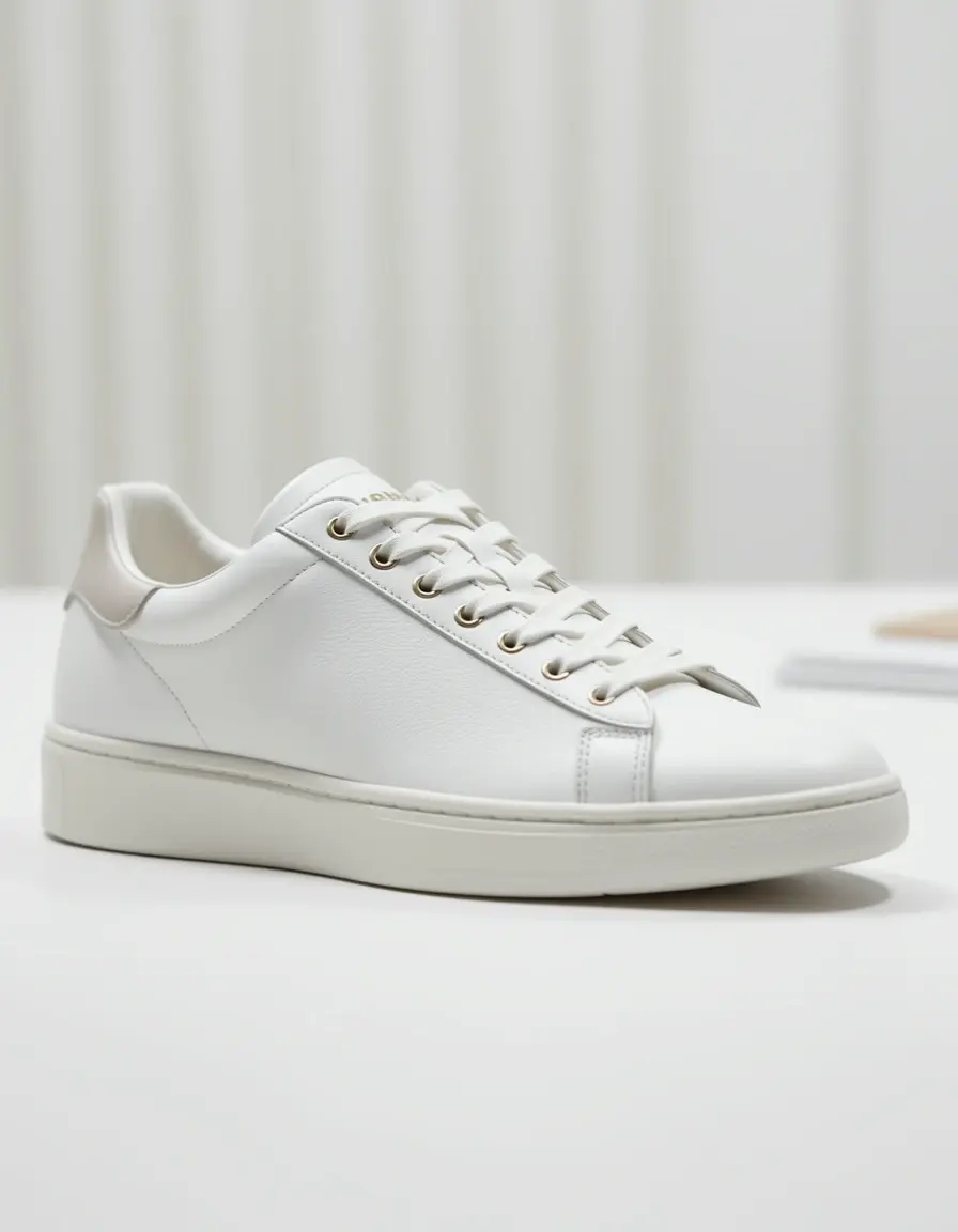 Luxus weißer Leder Sneaker hochwertige Qualität