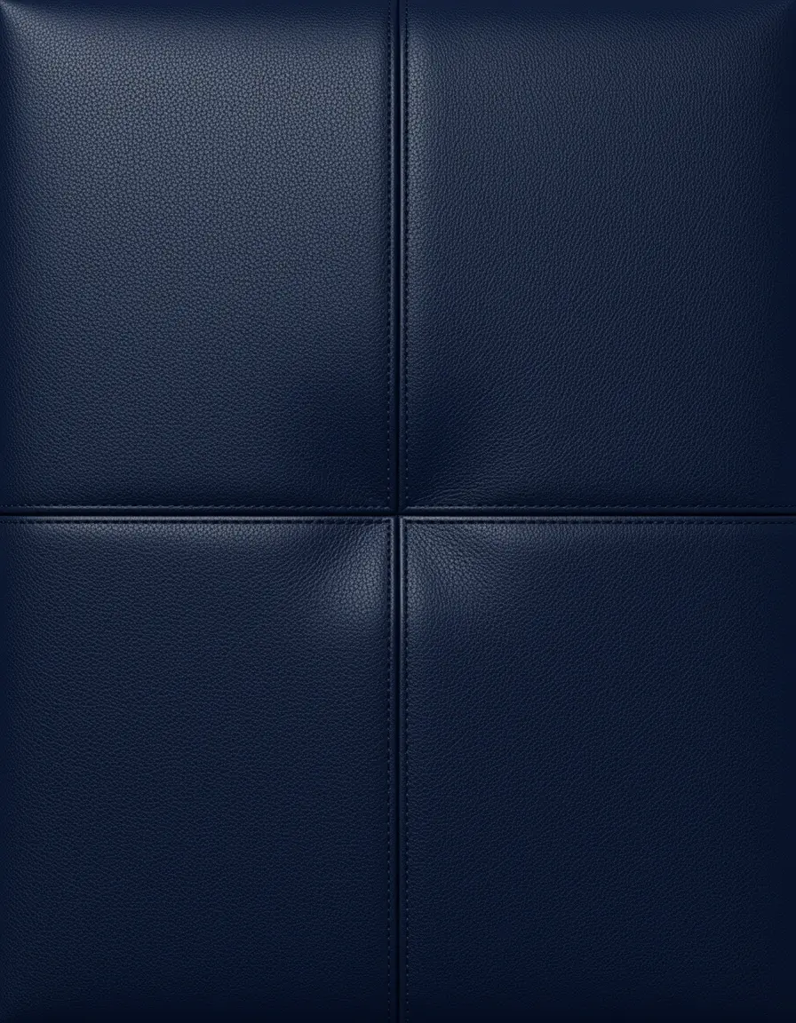 Designer Lederrucksack in Navy Blau